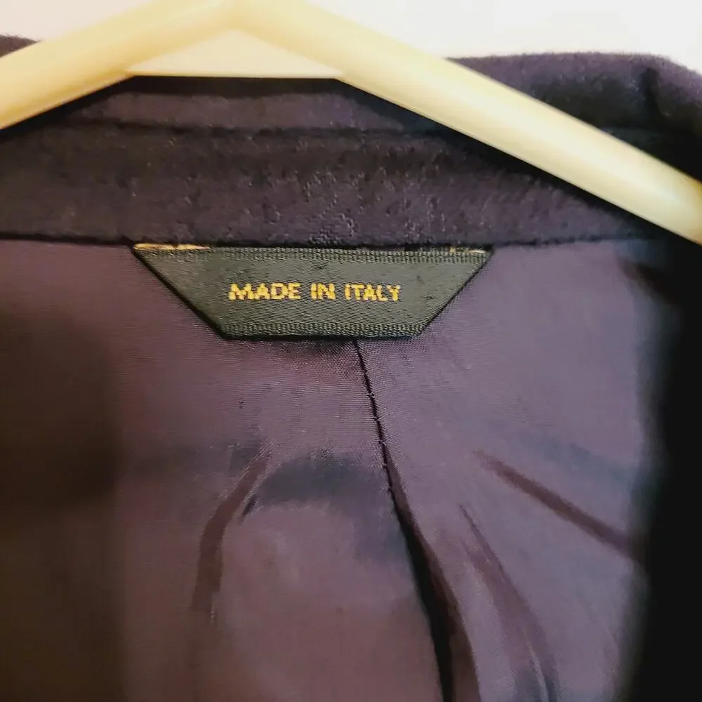 Donna Karan mens black 100% cashmere three button blazer jacket size 40 Long